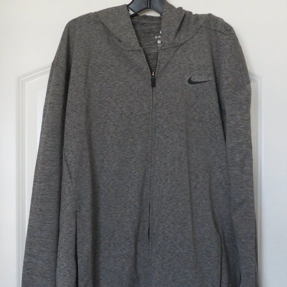 Nike Other - NWOT Men's Nike Dri-Fit Gray Zip Jacket w/ Hood - Medium